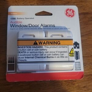 GE Audible Window/Door Alarms - White (Pair)